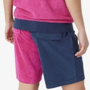 XL NWT FILA Analu Terry Polo & Kalili Shorts Towel Cloth Pink Blue Yellow